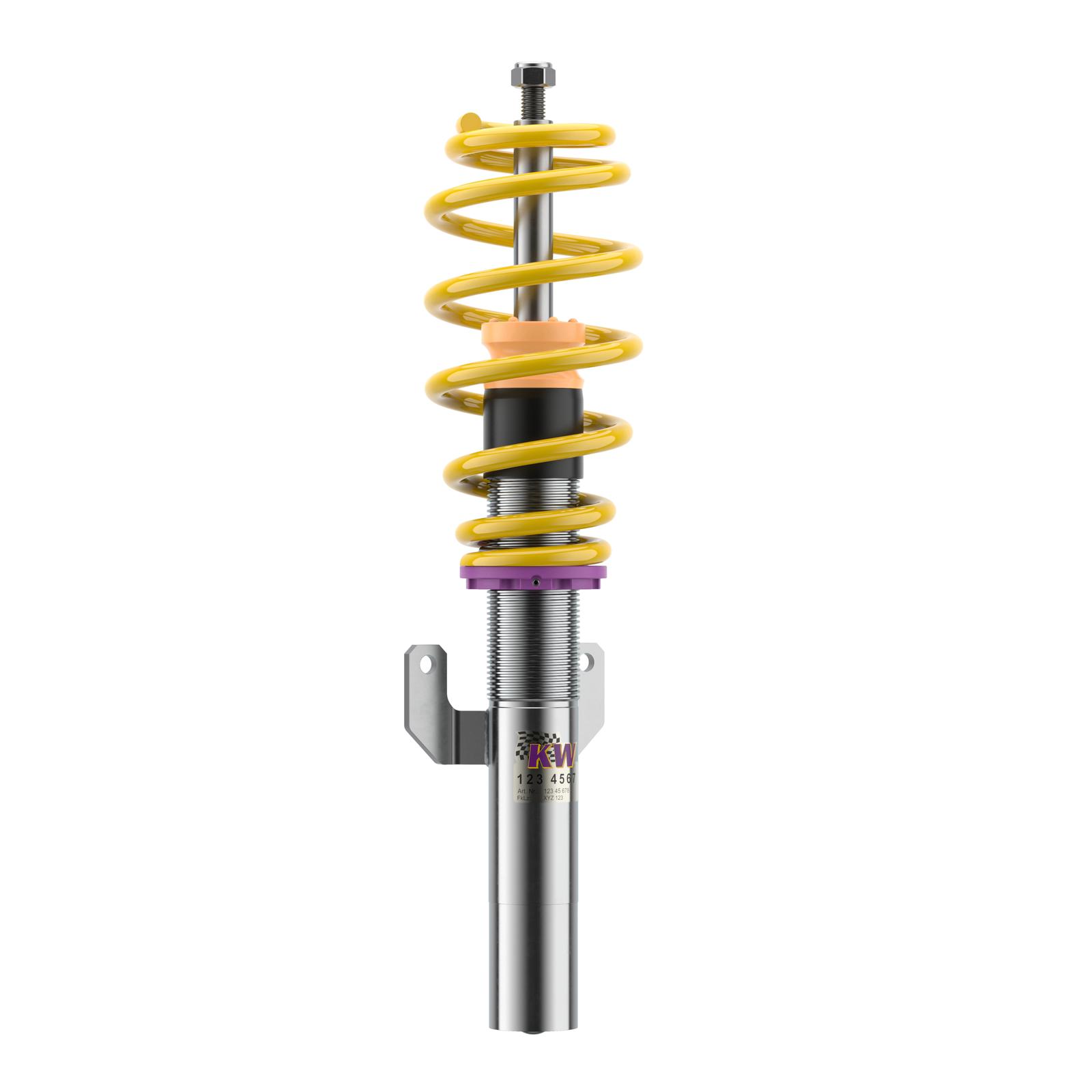 KW V1 coilover suspension inox | fits Audi A1 (GB), VW Polo (AW) GTI | 102800BW | 102800BY