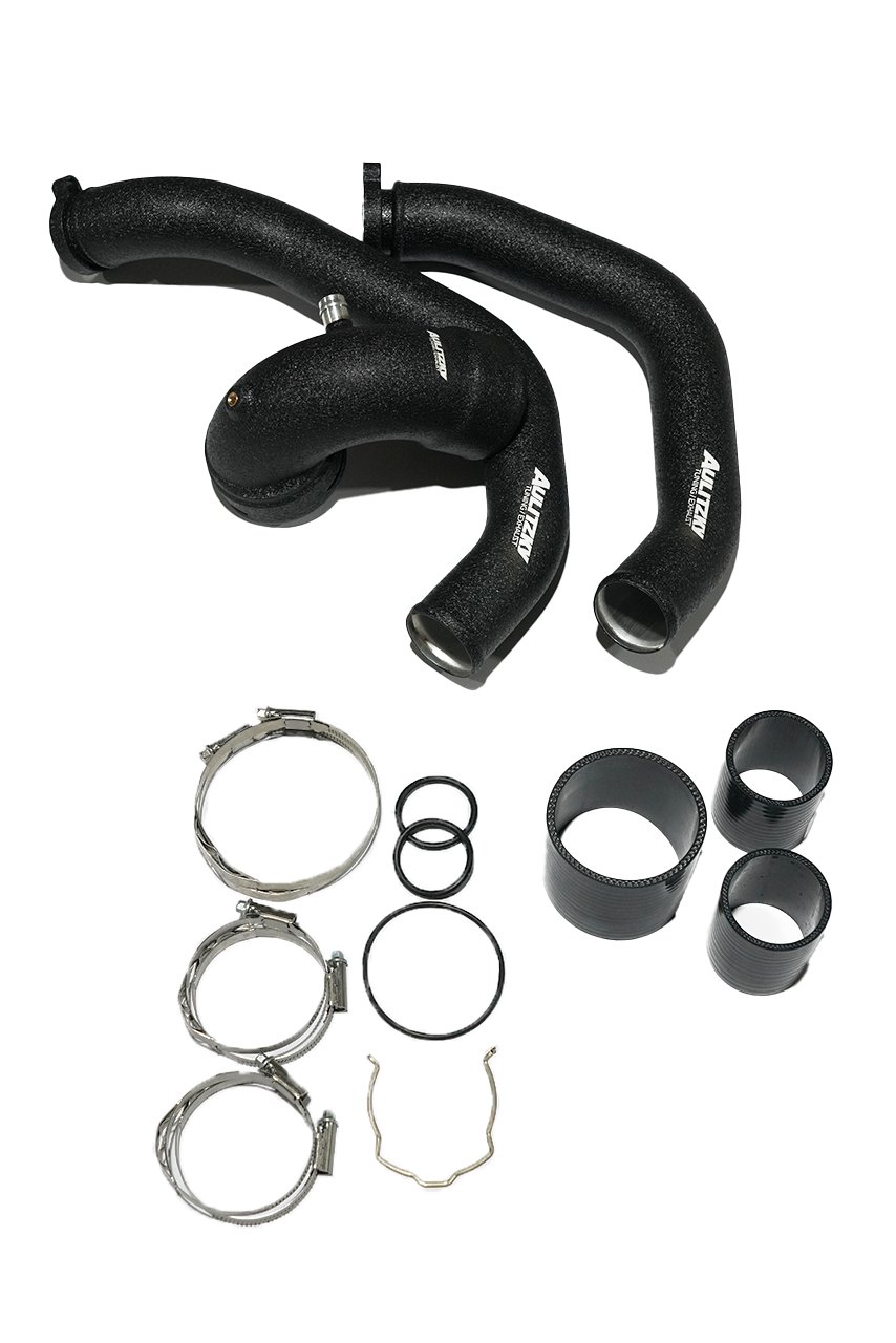 Charge- & Boostpipe Set aluminum black | fits BMW M2/M3/M4 incl. Competition/CS (F87/F80/F82/F83) S55 | Aulitzky Tuning