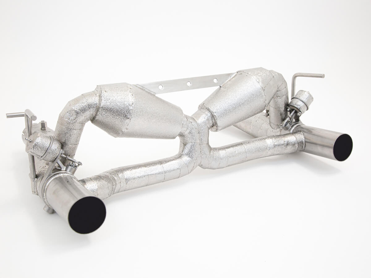 Aulitzky Exhaust | Race exhaust system 3” (76mm) with valve control | fits Ferrari F8 Tributo/Spider 721hp | Motorsport articles