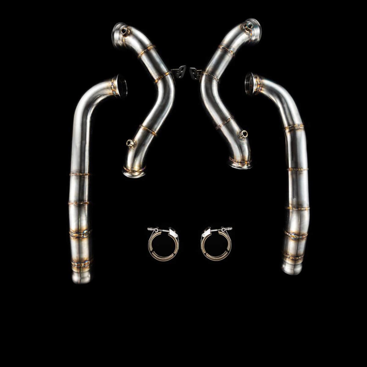 Downpipes 3.5” (89mm) Catless | fits Mercedes-Benz AMG GT/GTS/GTC/GTR (C190/R190) | Blackboost