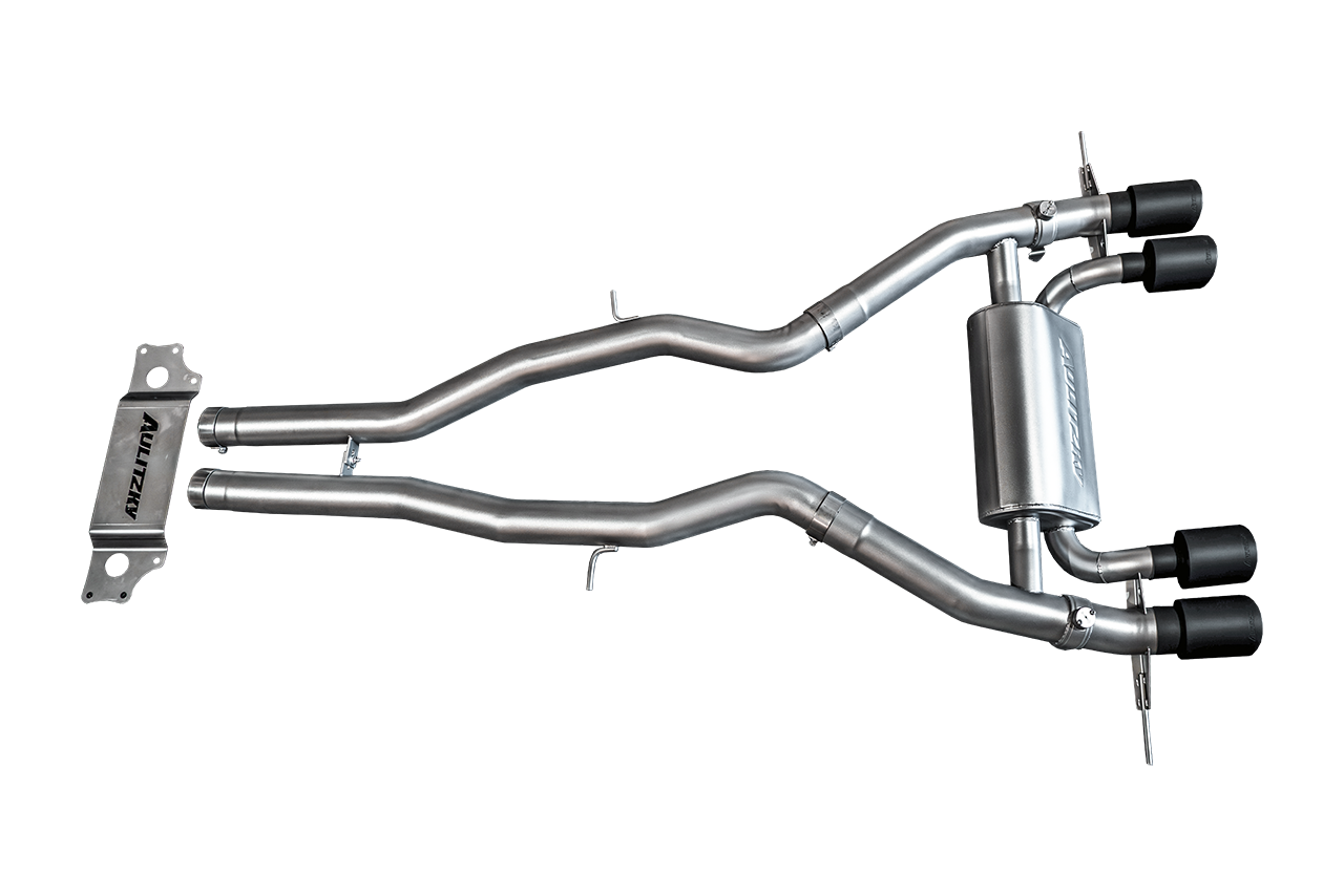 Aulitzky Exhaust | ECE exhaust system 3” (76mm) from OPF with flap control | fits BMW M2 (G87) S58