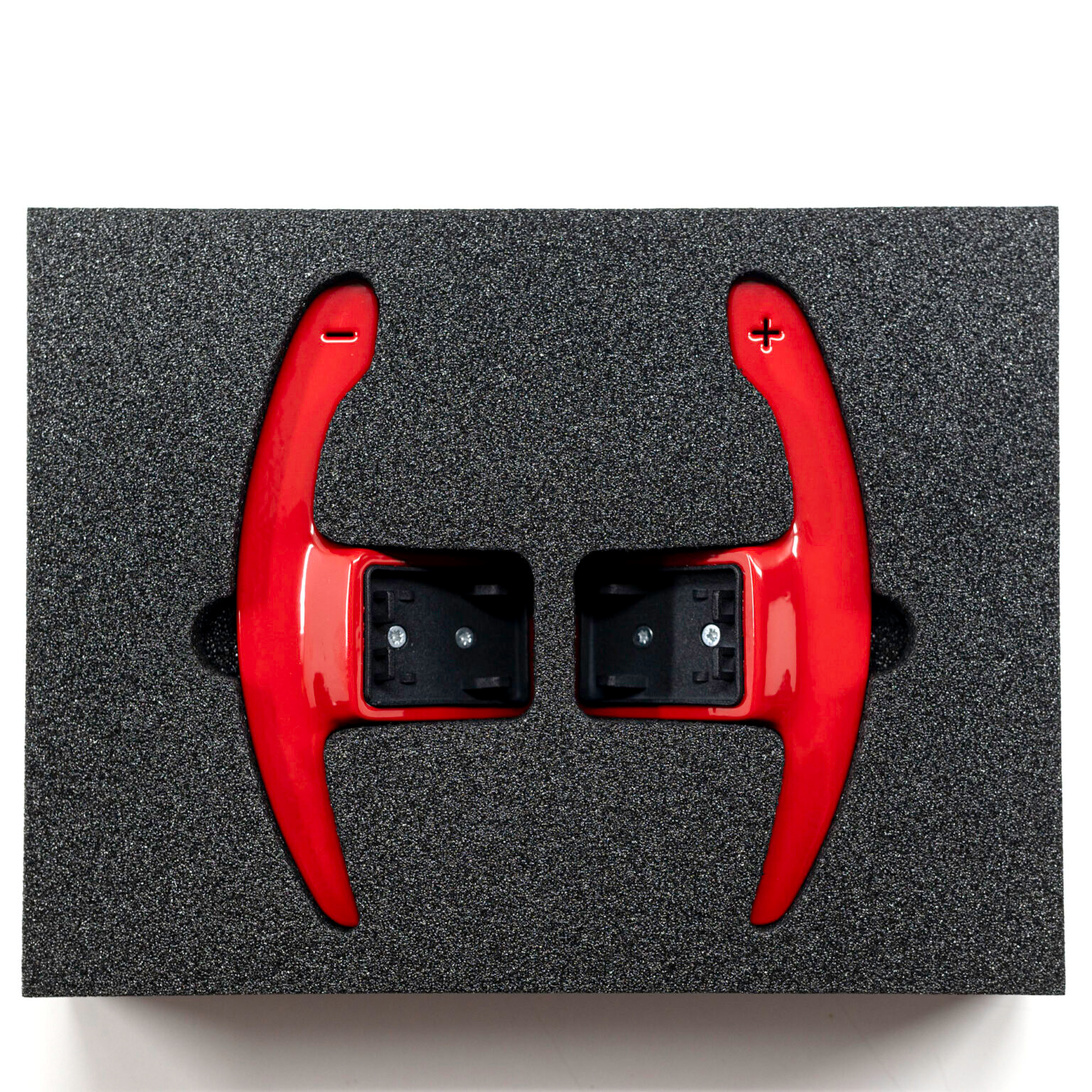 Shift paddles aluminum red glossy | fits BMW F-Series | PaddleShifterz